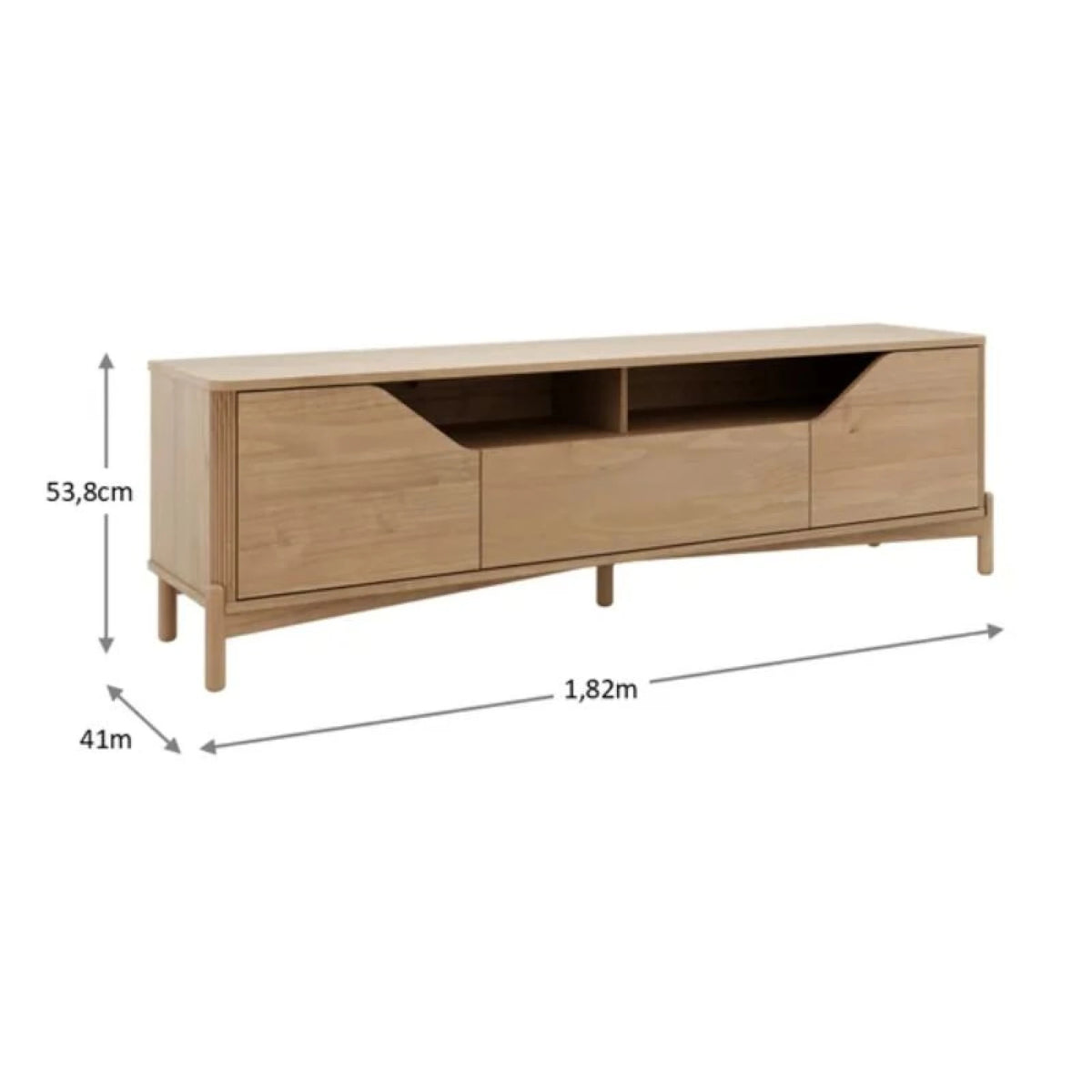 RACK 2 PUERTAS MADERA MACIZA - NEST
